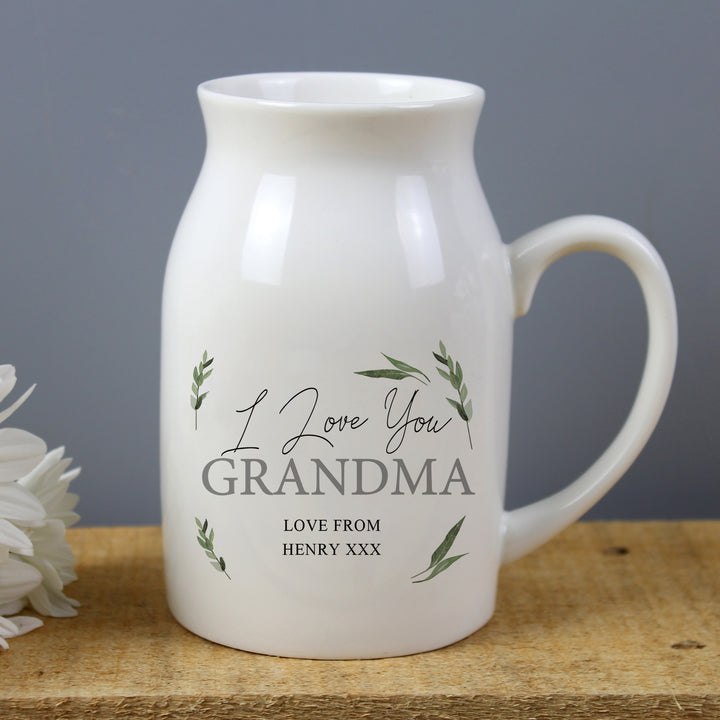 Buy Personalised Botanical Flower Jug Vase available now at www.giftsfinder.co.uk