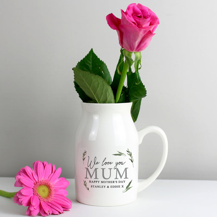 Buy Personalised Botanical Flower Jug Vase available now at www.giftsfinder.co.uk