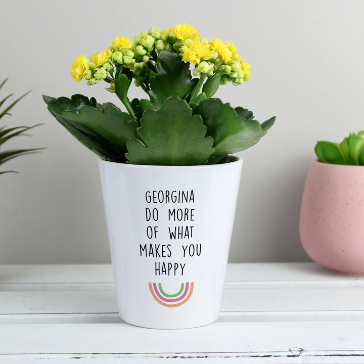 Buy Personalised Rainbow Plant Pot at www.giftsfinder.co.uk