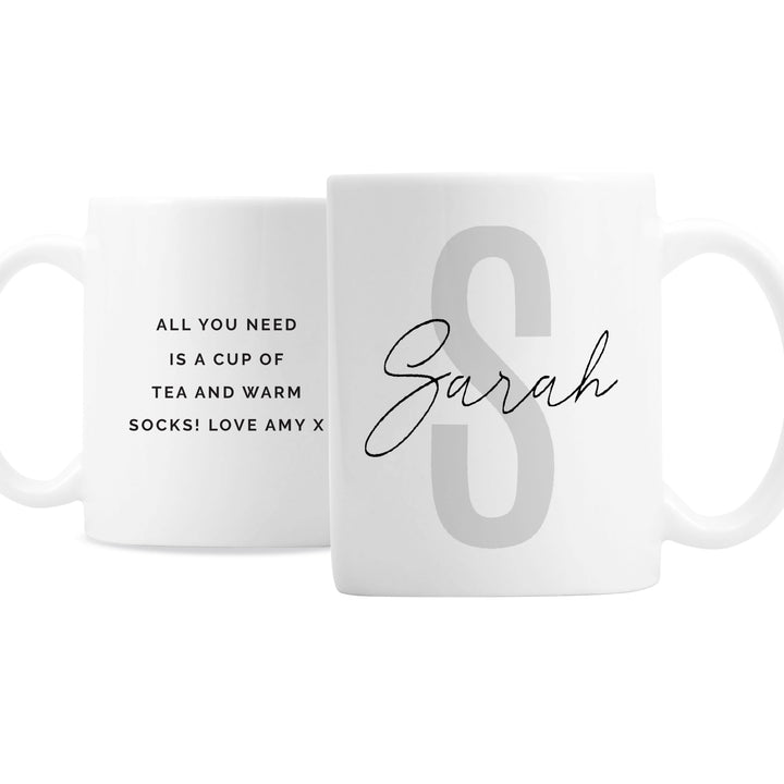 Buy Personalised Name & Initial Mug at www.giftsfinder.co.uk