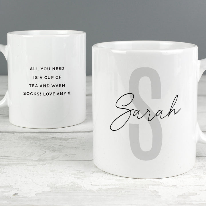 Buy Personalised Name & Initial Mug at www.giftsfinder.co.uk