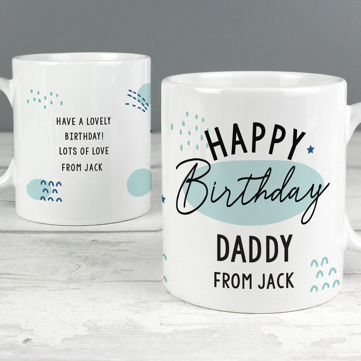 Personalised Happy Birthday Mug - part of the Gifts Finder Personalised Mugs collection