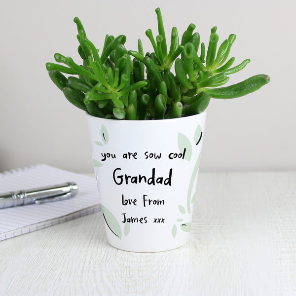 Buy Personalised Free Text Plant Pot at www.giftsfinder.co.uk