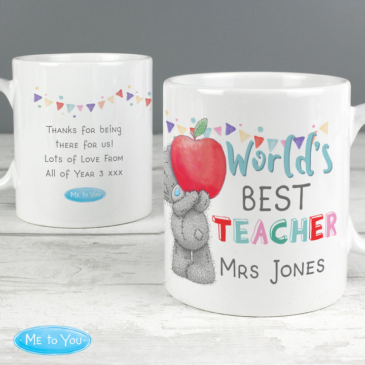 Buy Personalised Me to You World's Best Teacher Mug at www.giftsfinder.co.uk