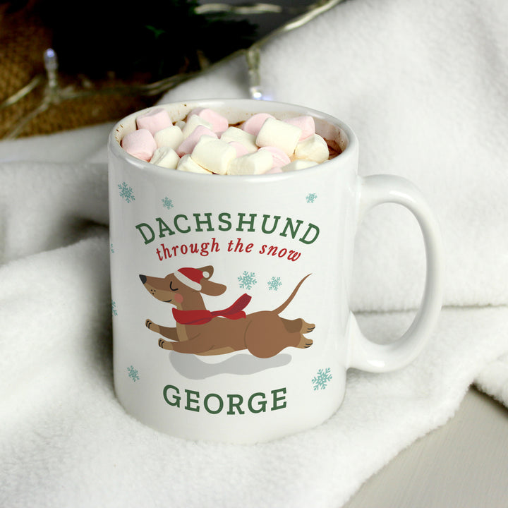 Personalised Dachshund Through... Mug - part of the Gifts Finder Personalised Mugs collection