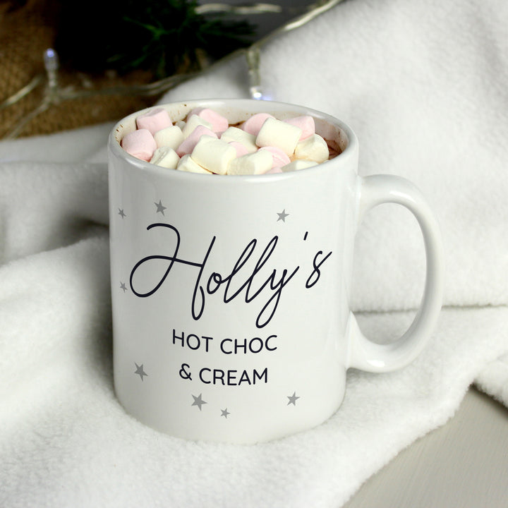 Buy Personalised Free Text Little Grey Stars Mug available now at www.giftsfinder.co.uk