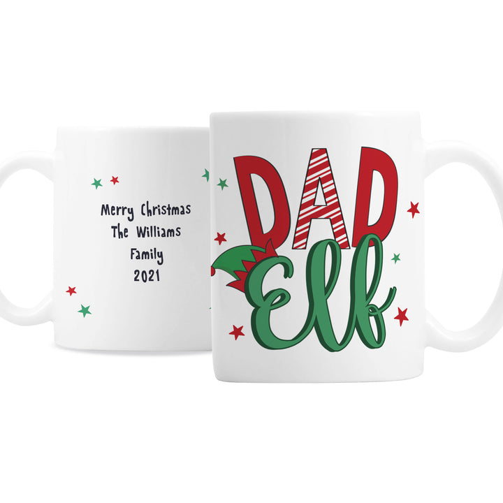 Personalised Dad Elf Mug - part of the Gifts Finder Personalised Mugs collection