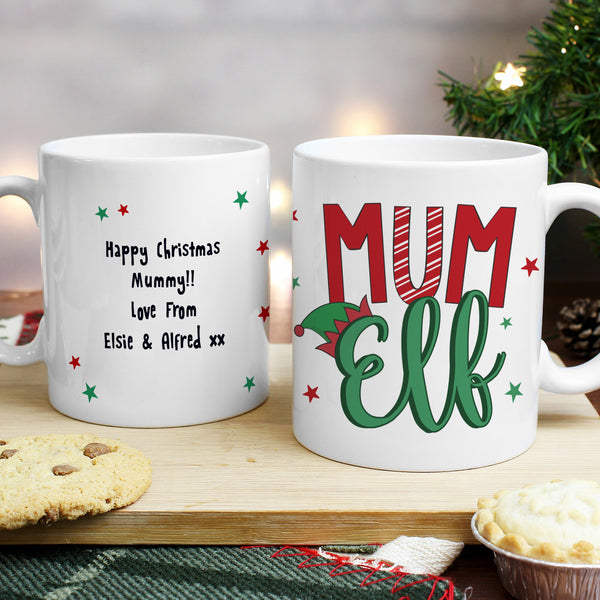 Buy Personalised Mum Elf Mug at www.giftsfinder.co.uk