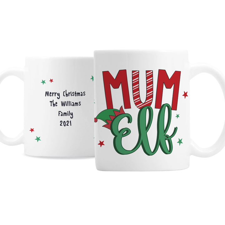 Buy Personalised Mum Elf Mug at www.giftsfinder.co.uk