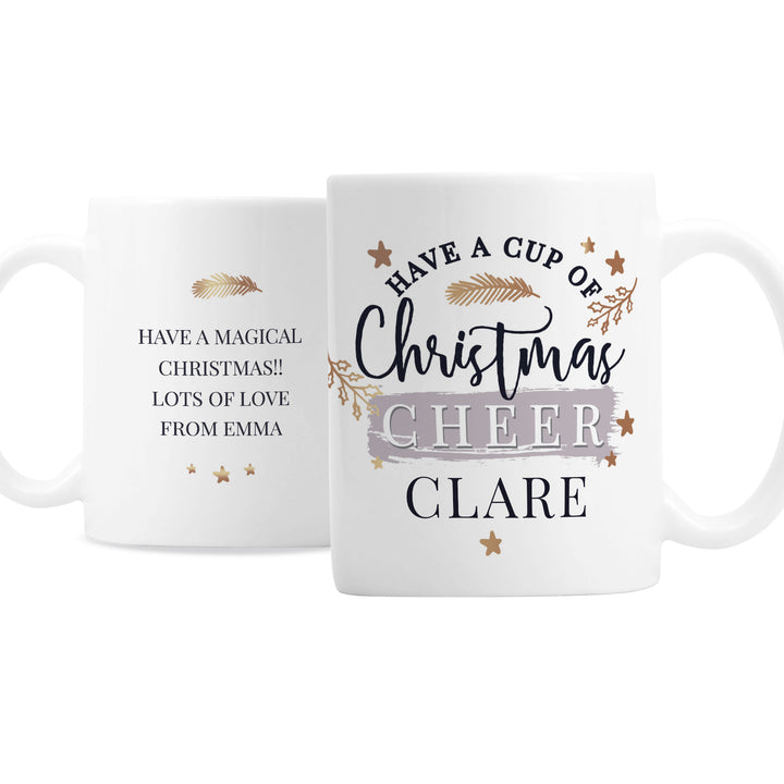 Buy Personalised Cup of Cheer Mug available now at www.giftsfinder.co.uk