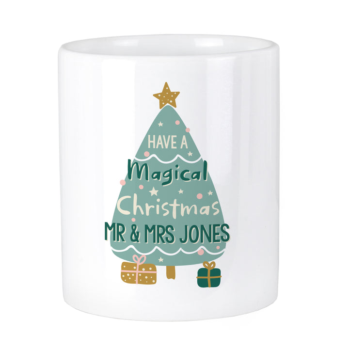 Buy Personalised Have A Magical Christmas Ceramic Plant Pot available now at www.giftsfinder.co.uk