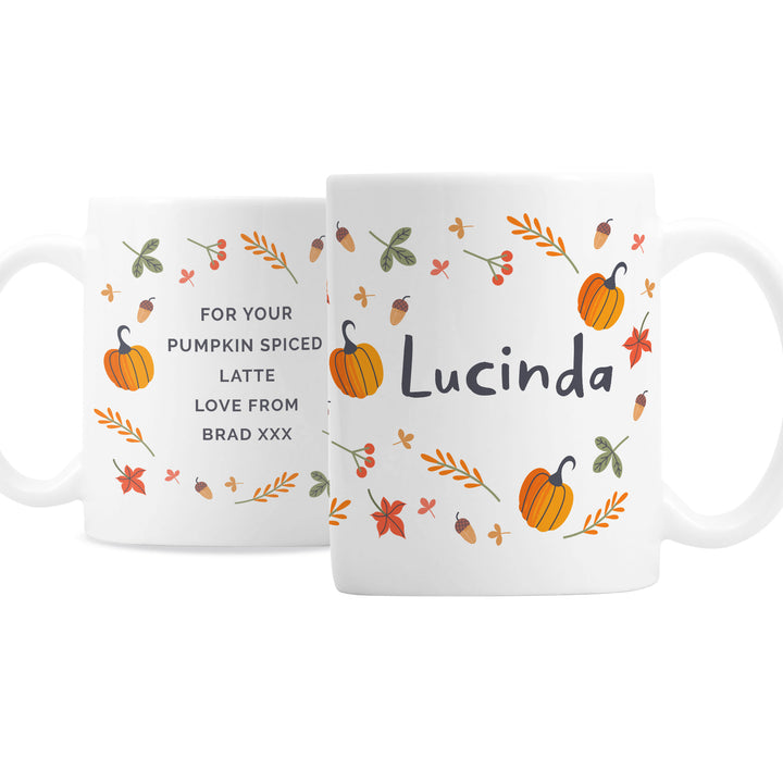 Buy Personalised Pumpkin Mug at www.giftsfinder.co.uk