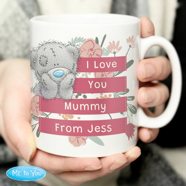 Buy Personalised Me To You Floral Mug at www.giftsfinder.co.uk