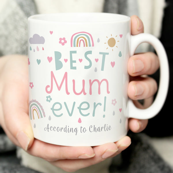 Buy Personalised Best Ever Rainbows & Sunshine Mug available now at www.giftsfinder.co.uk