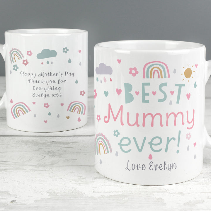 Buy Personalised Best Ever Rainbows & Sunshine Mug available now at www.giftsfinder.co.uk