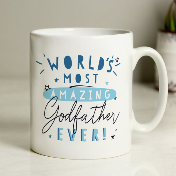 Personalised World's Most Amazing Godfather Mug in gift category Personalised Mugs