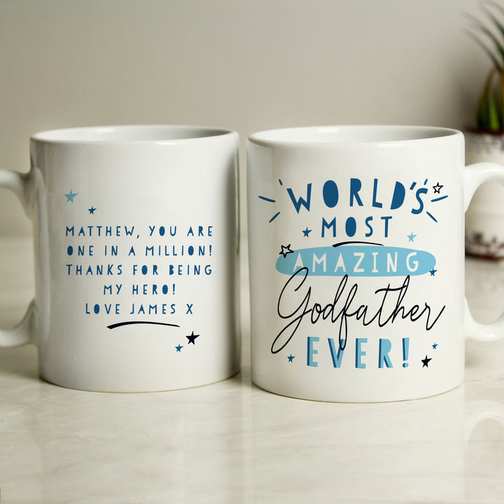 Personalised World's Most Amazing Godfather Mug - part of the Gifts Finder Personalised Mugs collection