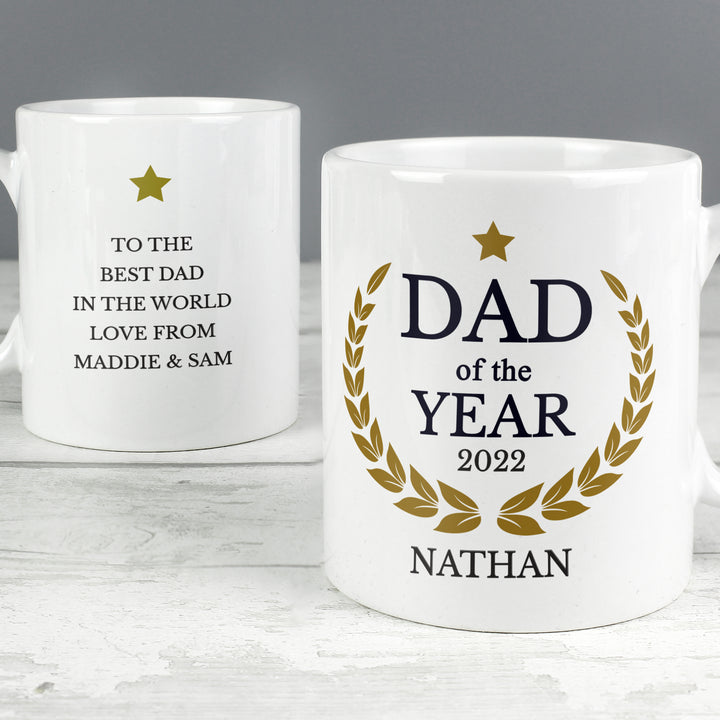 Personalised Dad Of The Year Mug - part of the Gifts Finder Personalised Mugs collection