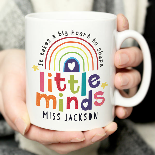 Personalised Shape Little Minds Mug in gift category Personalised Teacher Gifts