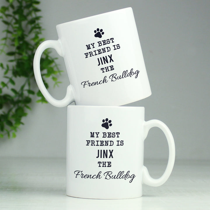 Buy Personalised Paw Print Dog Breed Mug at www.giftsfinder.co.uk