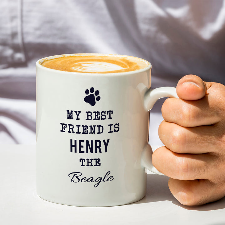 Buy Personalised Paw Print Dog Breed Mug at www.giftsfinder.co.uk