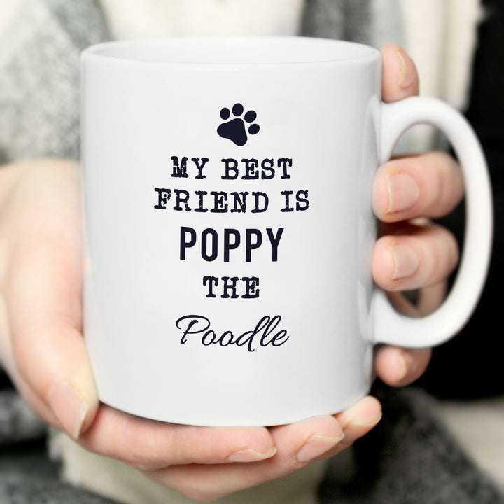 Buy Personalised Paw Print Dog Breed Mug at www.giftsfinder.co.uk