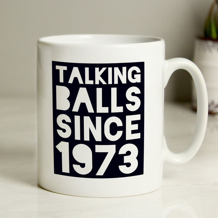 Personalised Talking Balls Since Mug in gift category Personalised Mugs