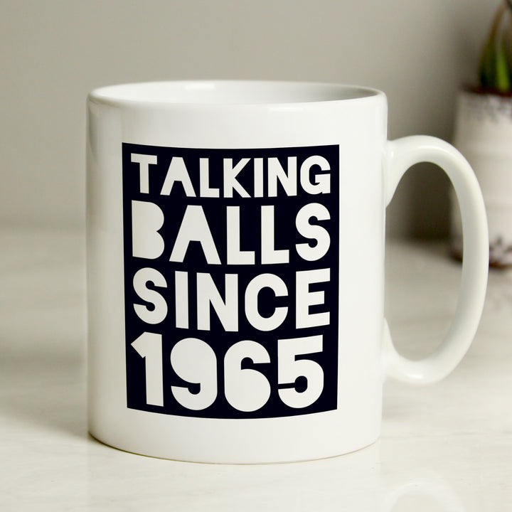 Personalised Talking Balls Since Mug in gift category Personalised Mugs