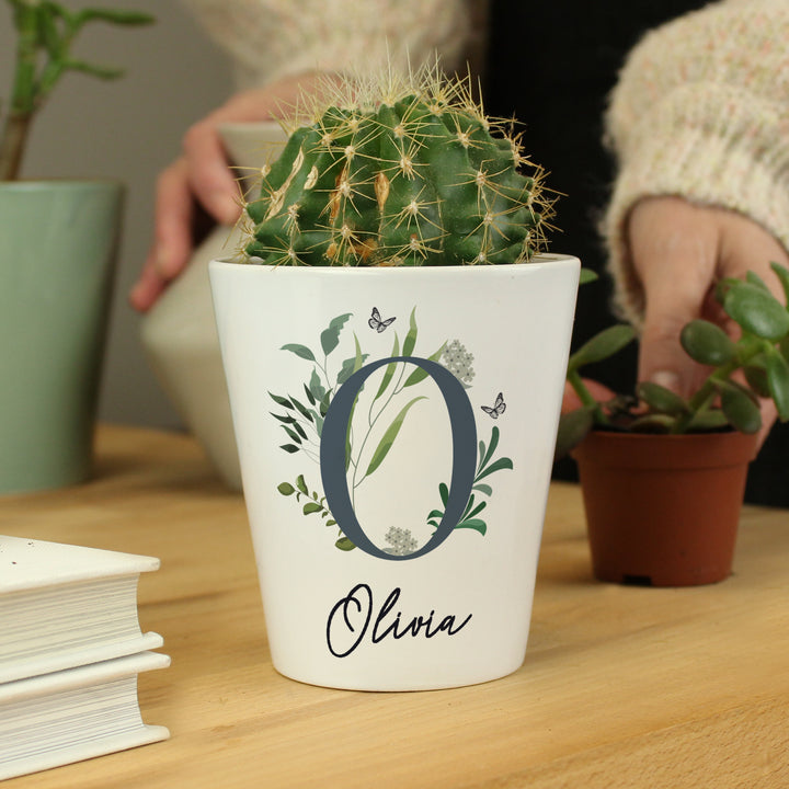 Personalised Botanical Plant Pot - part of the Gifts Finder Personalised Plant Pots collection