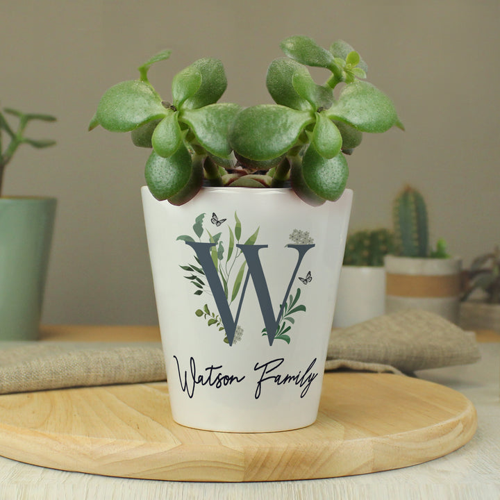 Personalised Botanical Plant Pot - part of the Gifts Finder Personalised Plant Pots collection