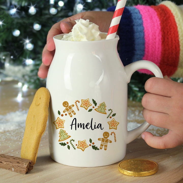 Buy Personalised Christmas Milk Jug available now at www.giftsfinder.co.uk