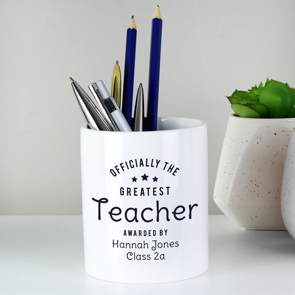 Buy Personalised Officially The Greatest Ceramic Storage Pot at www.giftsfinder.co.uk