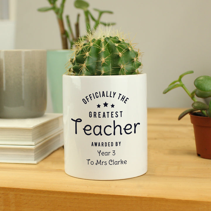 Personalised Officially The Greatest Ceramic Storage Pot - part of the Gifts Finder Personalised Storage Pots collection