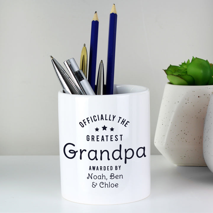 Personalised Officially The Greatest Ceramic Storage Pot - part of the Gifts Finder Personalised Storage Pots collection