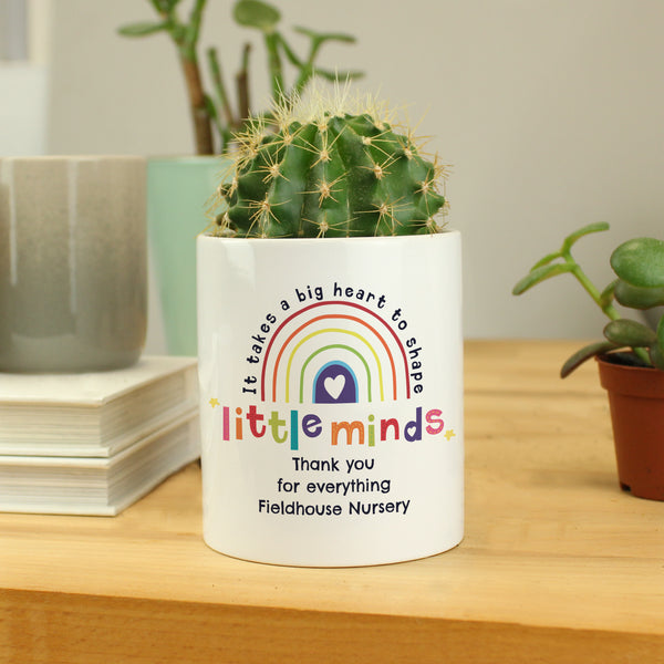 Personalised Shape Little Minds Ceramic Storage Pot in gift category Personalised Storage Pots