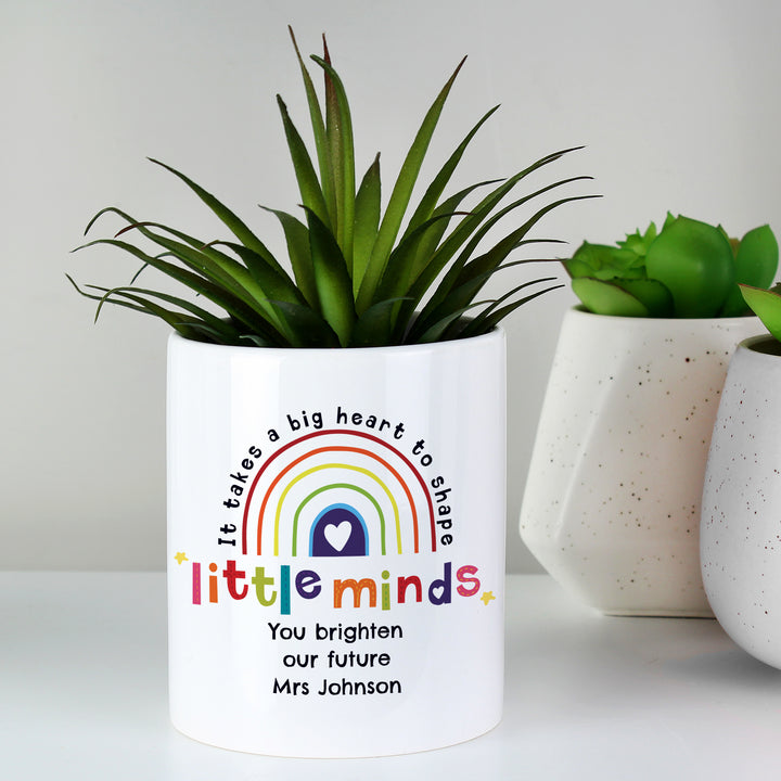 Personalised Shape Little Minds Ceramic Storage Pot - part of the Gifts Finder Personalised Storage Pots collection