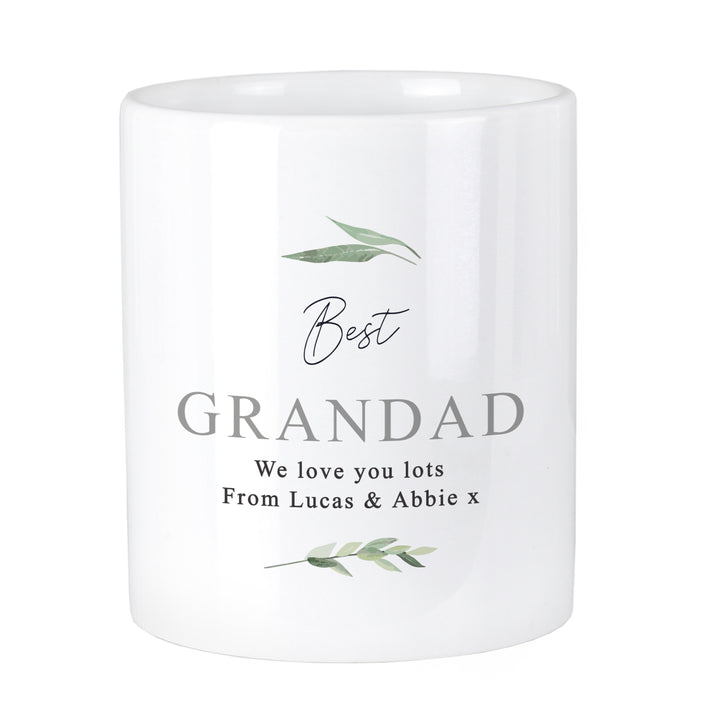 Buy Personalised Free Text Botanical Ceramic Storage Pot available now at www.giftsfinder.co.uk