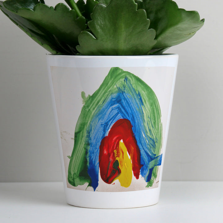 Personalised Childrens Drawing Photo Upload Plant Pot - part of the Gifts Finder Personalised Plant Pots collection