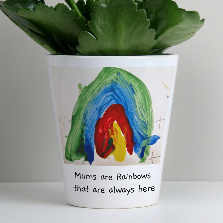 Personalised Childrens Drawing Photo Upload Plant Pot - part of the Gifts Finder Personalised Plant Pots collection