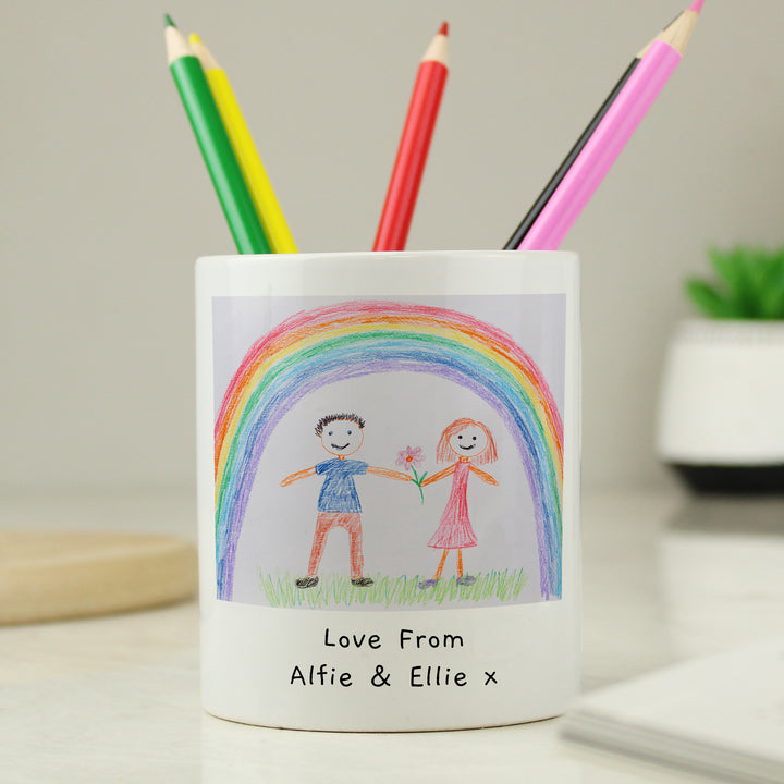 Buy Personalised Childrens Drawing Photo Storage Pot available now at www.giftsfinder.co.uk