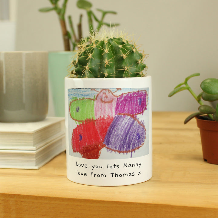 Buy Personalised Childrens Drawing Photo Storage Pot available now at www.giftsfinder.co.uk