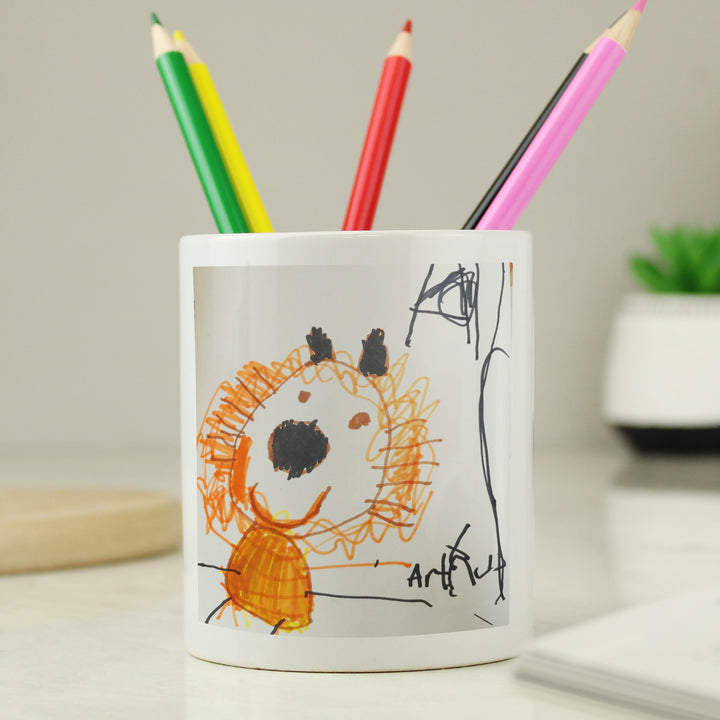 Buy Personalised Childrens Drawing Photo Storage Pot available now at www.giftsfinder.co.uk