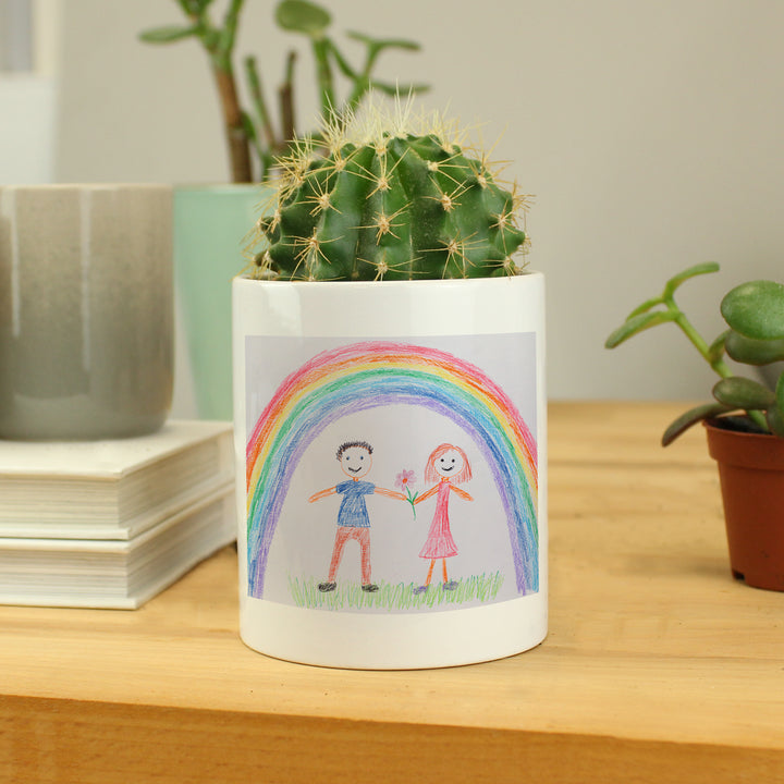 Buy Personalised Childrens Drawing Photo Storage Pot available now at www.giftsfinder.co.uk