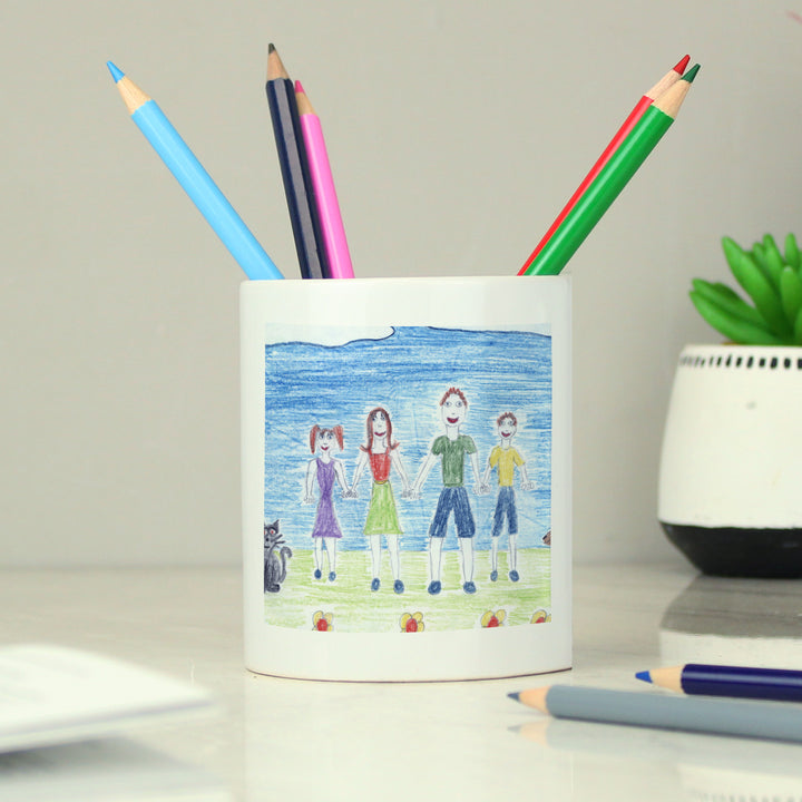 Buy Personalised Childrens Drawing Photo Storage Pot available now at www.giftsfinder.co.uk