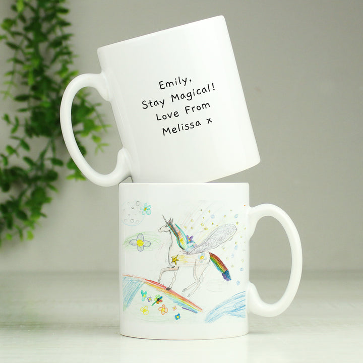 Personalised Childrens Drawing Photo Upload Mug - Perfect For Father's Day - part of the Gifts Finder Personalised Mugs collection