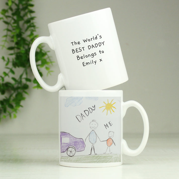 Personalised Childrens Drawing Photo Upload Mug - Perfect For Father's Day - part of the Gifts Finder Personalised Mugs collection