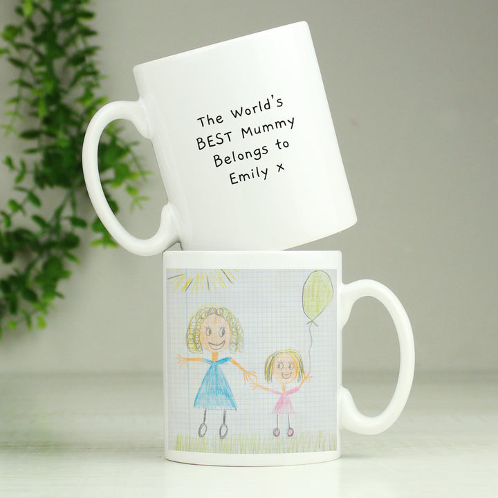 Personalised Childrens Drawing Photo Upload Mug - Perfect For Father's Day - part of the Gifts Finder Personalised Mugs collection