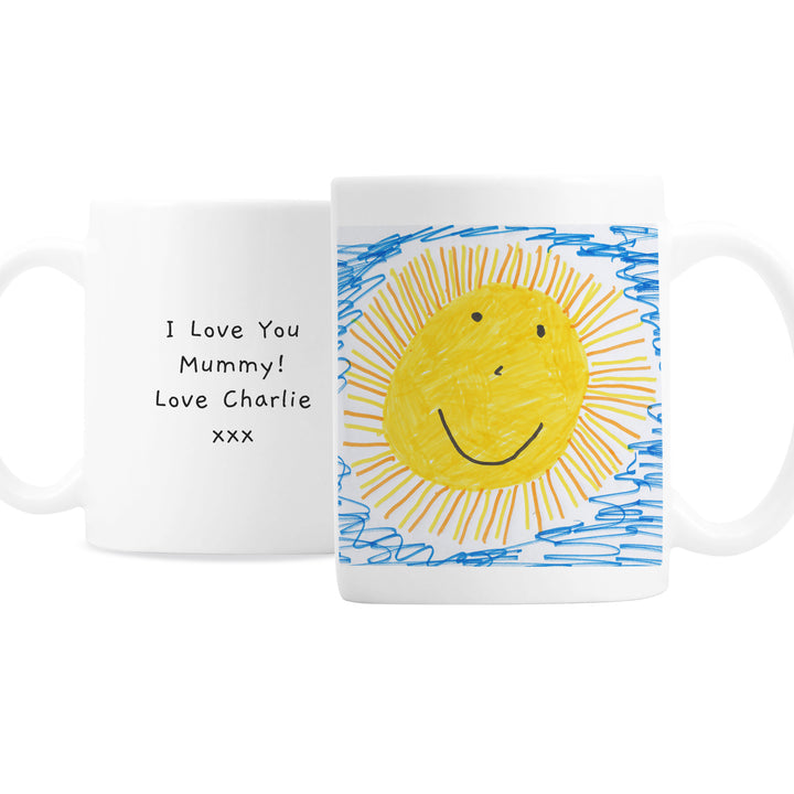 Personalised Childrens Drawing Photo Upload Mug - Perfect For Father's Day - part of the Gifts Finder Personalised Mugs collection