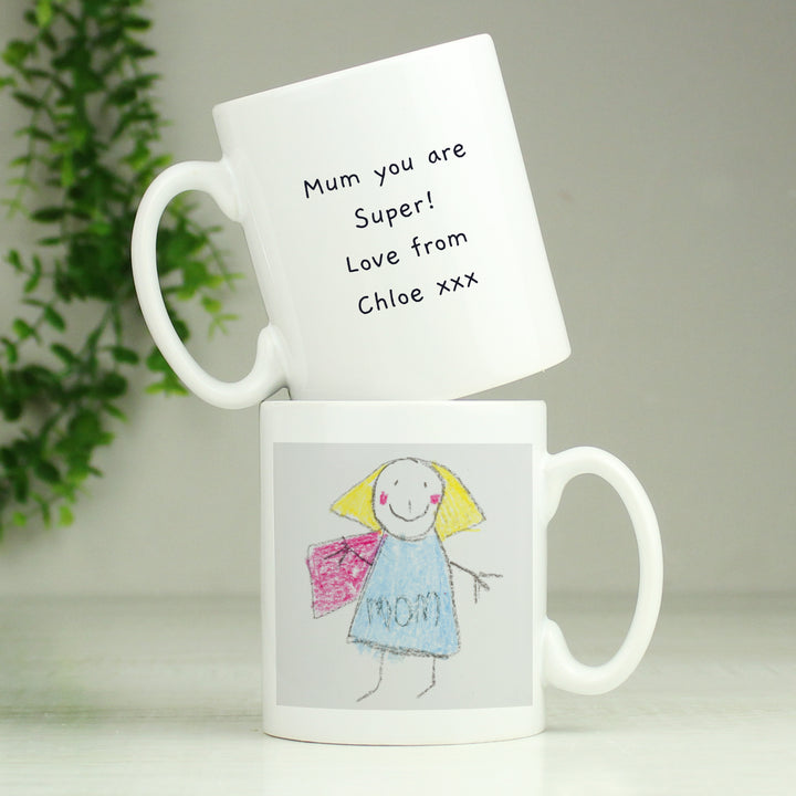 Personalised Childrens Drawing Photo Upload Mug - Perfect For Father's Day - part of the Gifts Finder Personalised Mugs collection