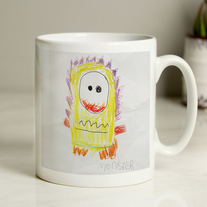 Personalised Childrens Drawing Photo Upload Mug - Perfect For Father's Day - part of the Gifts Finder Personalised Mugs collection